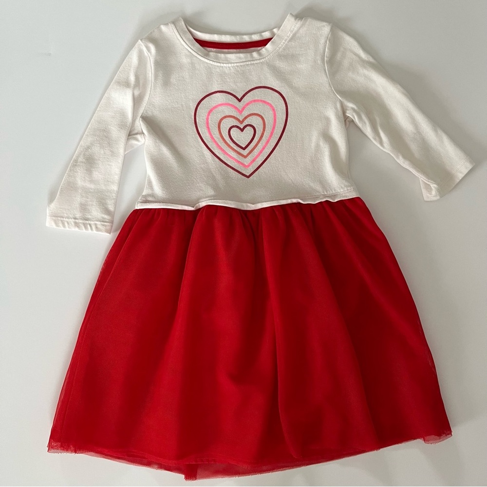 Girls Cat & Jack Heart Dress with Tulle
